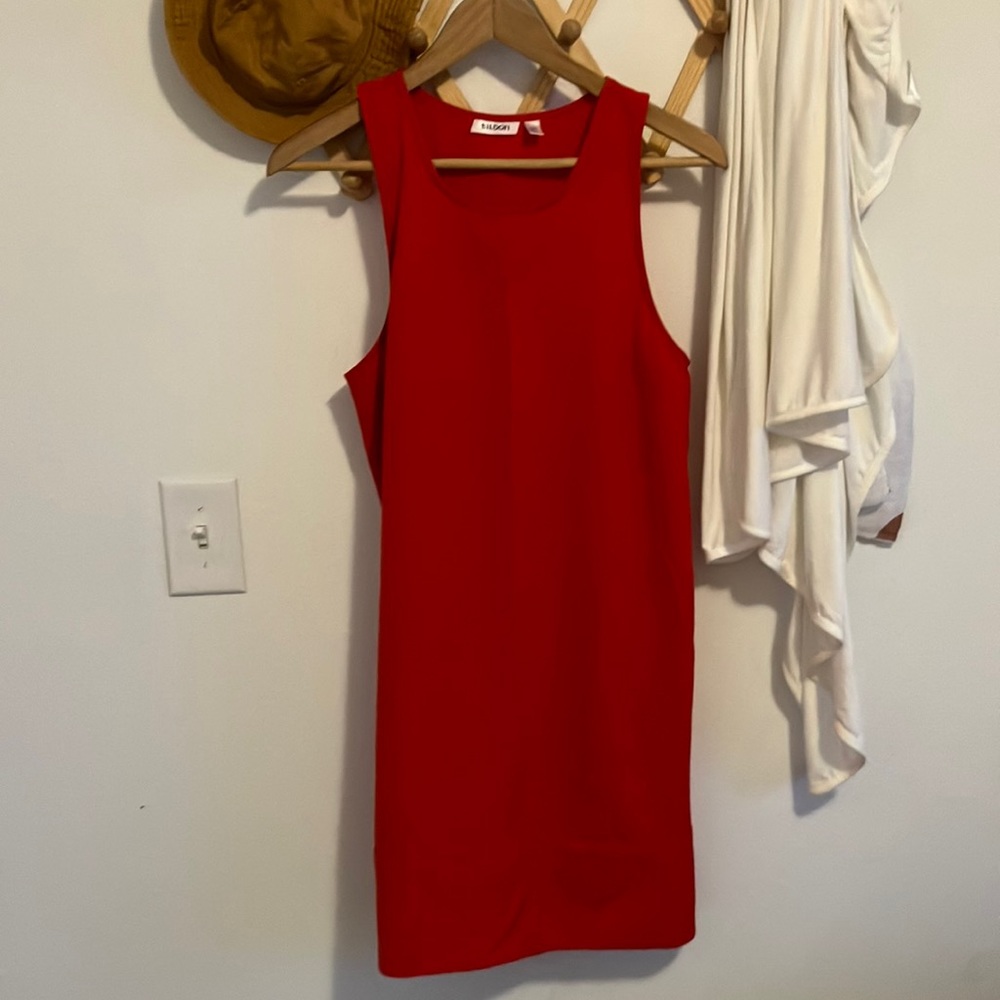 Tildon Nordstrom Racerback Shift Dress in Red